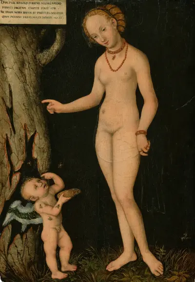 Venus with Cupid the Honey Thief, Lucas Cranach the Younger