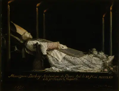 Monseigneur Darboy (1813-1871), archevêque de Paris, exposé après sa mort von Théobald Chartran