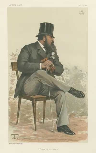 Politicians – Vanity Fair. ‘Property in Suffolk’. Lord Rendlesham. 6 October 1881 von Théobald Chartran