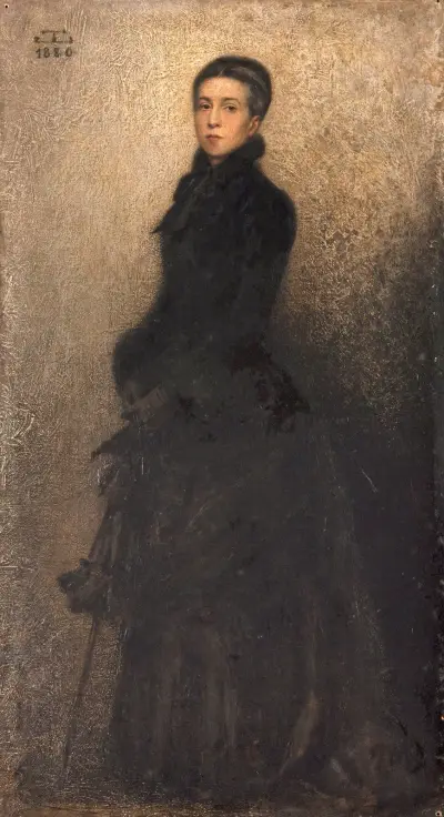 Portrait de la mère de l’artiste (Mme Dillon) von Théobald Chartran