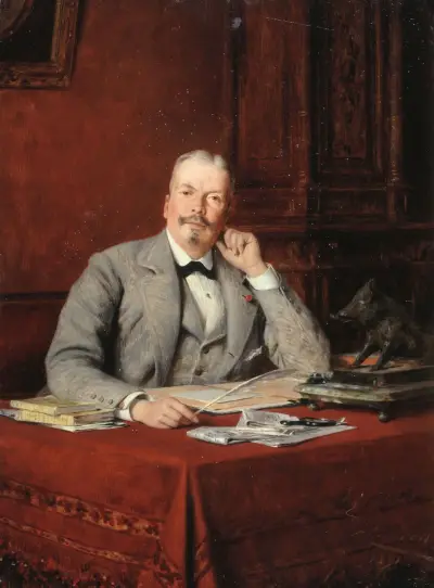 Portrait d’Olympe Hériot (1833-1899), homme d’affaires. von Théobald Chartran