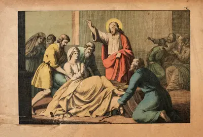 Jesus heals the crippled man av Theodor Eckardt