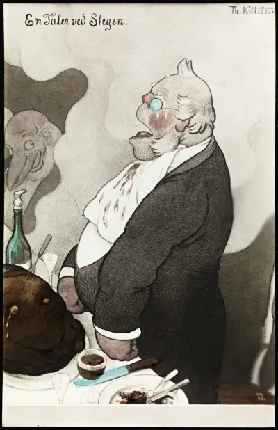 En Taler ved Stegen, Theodor Kittelsen