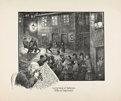 Forstyrrelse af Natteroen (Efter et Slagsmaal), Theodor Kittelsen