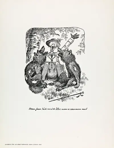 Man faar tude med de Ulve man er sammen med, Theodor Kittelsen