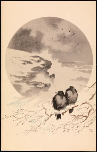 Months of the year; March, Theodor Kittelsen
