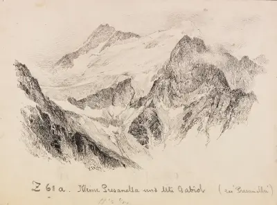 Blick auf die Presanella av Edward Theodore Compton