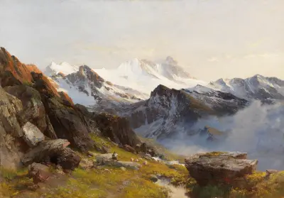 Großglockner von der Prager Hütte aus, früh av Edward Theodore Compton