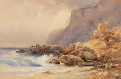 Marina piccola, Capri av Edward Theodore Compton