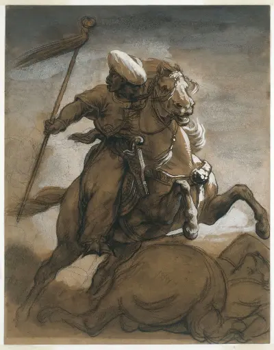 Turkish Cavalier in Combat av Théodore Géricault