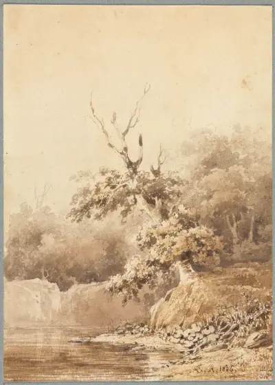 Landscape, 1836 av Théodore Rousseau