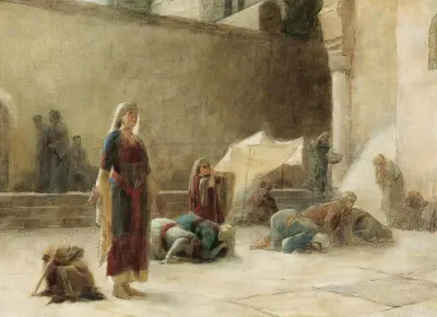 Le Parvis Du Saint Sepulcre a Jerusalem av Theodoros Ralli