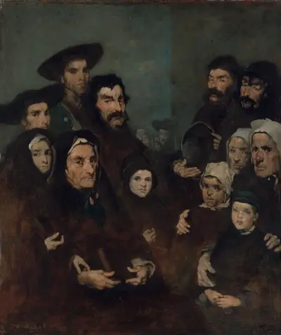 Breton Fishermen and Their Families (possibly ca. 1880–85) av Théodule Ribot
