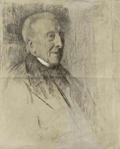 Portret starszego pana, w prawo, Thérèse Schwartze