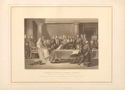 Queen Victoria’s First Council – Sir David Wilkie av Thomas Archer
