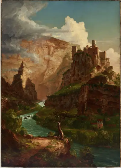 The Fountain of Vaucluse av Thomas Cole