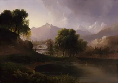 Landscape with Stream and Mountains, Thomas Doughty