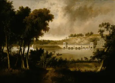 View of the Fairmount Waterworks, Philadelphia, from the Opposite Side of the Schuylkill River, Thomas Doughty