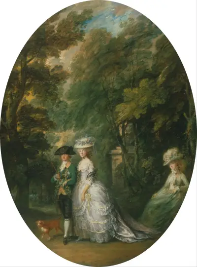 Henry, książę Cumberland (1745–90) z księżną Cumberland (1743–1808) i Lady Elizabeth Luttrell, Thomas Gainsborough