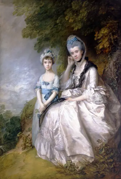Hester, hraběnka ze Sussexu, a její dcera lady Barbara Yelverton, Thomas Gainsborough