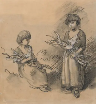 Studie dívek nesoucích otýpky, Thomas Gainsborough