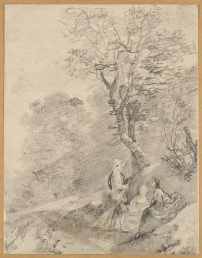 Waldlandschaft mit Figurengruppe von Thomas Gainsborough