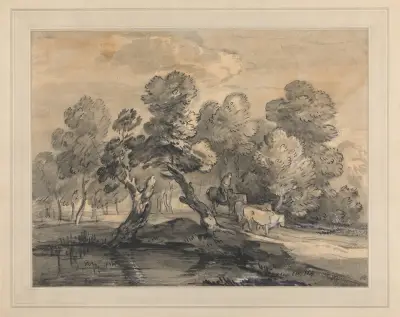 Leśny pejzaż z pasterzem i krowami – nr 1, Thomas Gainsborough