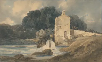 The Abbey Mill, Knaresborough av Thomas Girtin