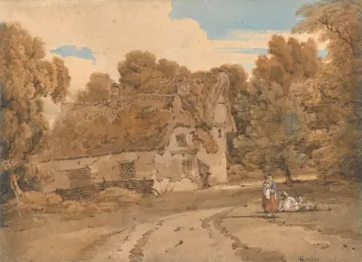 Turver’s Farm, Wimbish, Essex av Thomas Girtin
