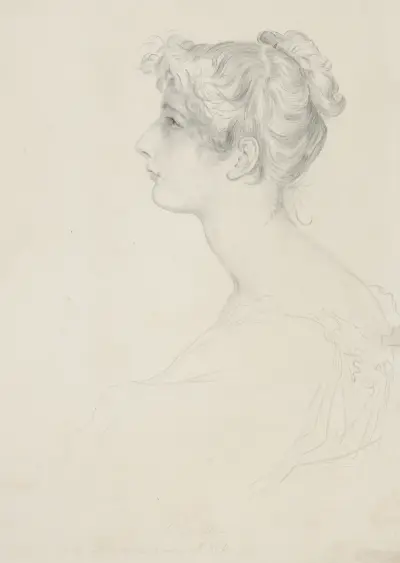 Portrait of a young girl av Thomas Lawrence