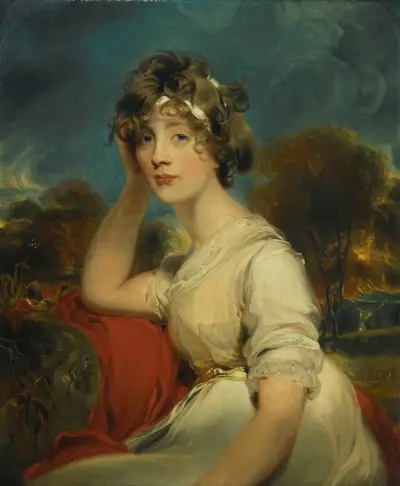 Portrait Of Lady Jane Long av Sir Thomas Lawrence