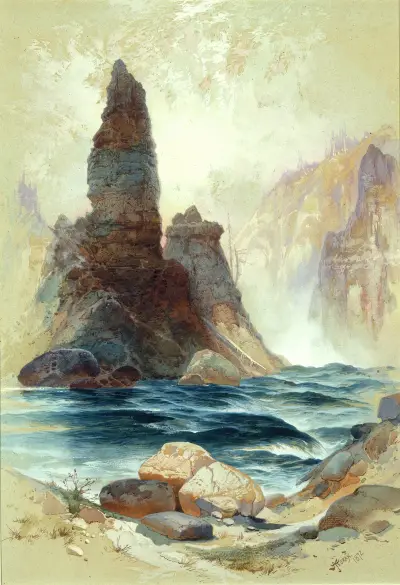 Above Tower Falls, Yellowstone av Thomas Moran