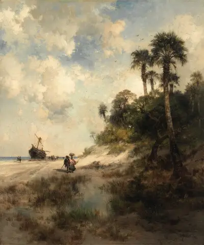 Fort George Island, Florida av Thomas Moran