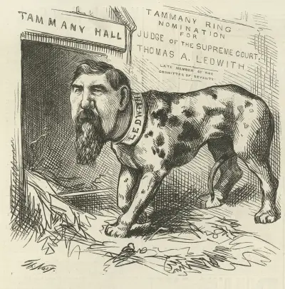 Ein Hund kehrt zurück zu seinem Erbrochenen von Thomas Nast