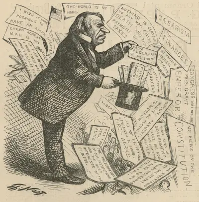 Andy still lives, and is at his old tricks av Thomas Nast