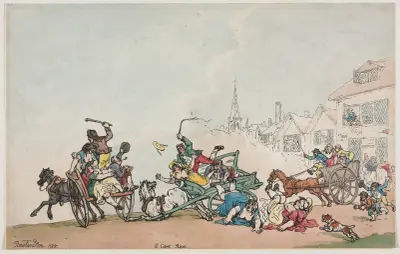 A Cart Race, Thomas Rowlandson