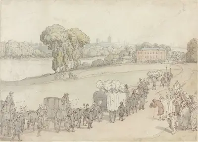 A Funeral Procession, Thomas Rowlandson