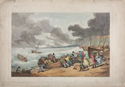 Embarking from Brighthelmstone to Dieppe, Thomas Rowlandson