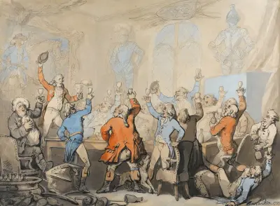 The Hunt Dinner, Thomas Rowlandson