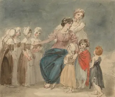 Charity Children and Little Vagabonds av Thomas Stothard