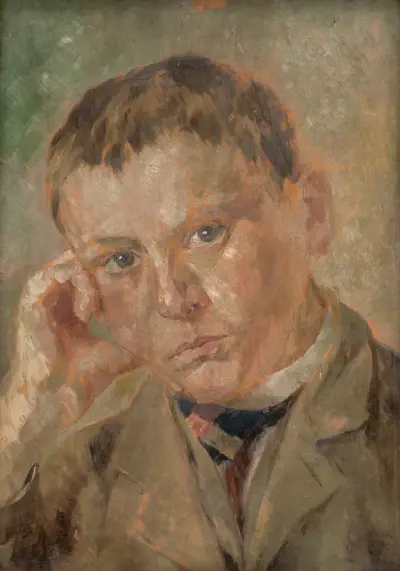 Porträt eines Jungen von Milan Thomka Mitrovský