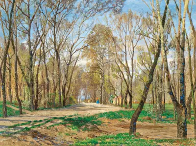 Frühling, Aus dem Wiener Prater (Spring, from the Prater in Vienna) av Tina Blau
