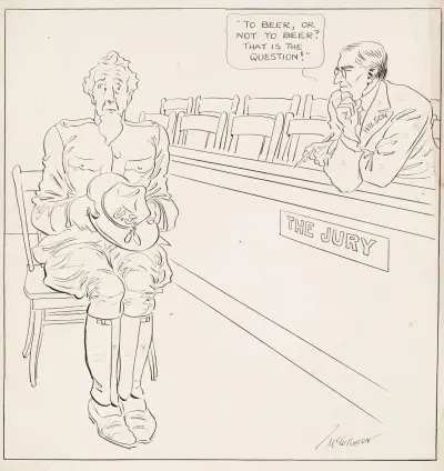 In the Hands of the Jury. Is he Pro or Anti-draught, John Tinney McCutcheon
