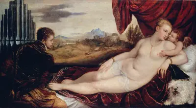 Venus with the Organ Player av Titian