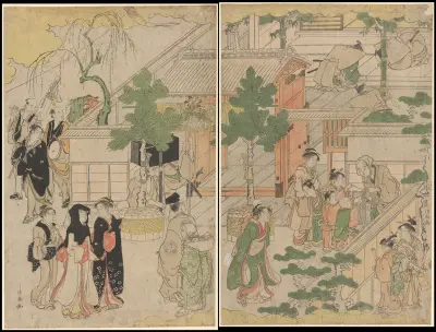 New Year’s Morning, Torii Kiyonaga