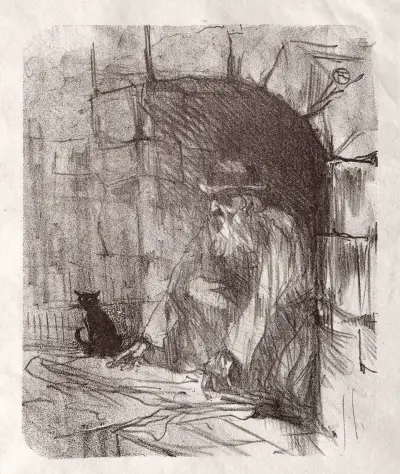 A Basement Shop in Cracow av Henri de Toulouse-Lautrec