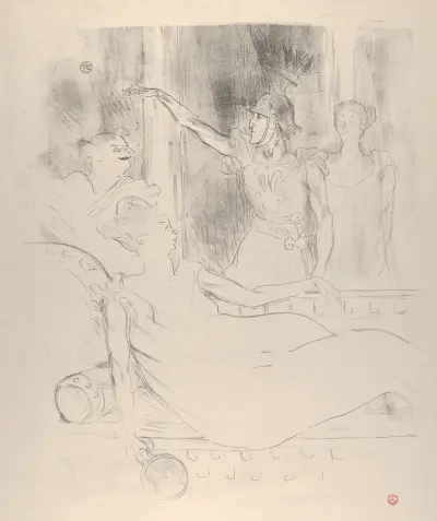 A Scene from Offenbach’s La Belle Hélène av Henri de Toulouse-Lautrec