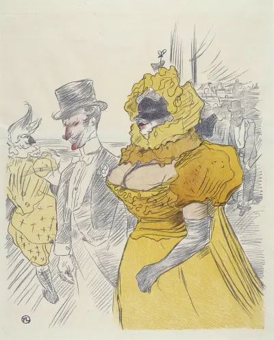 Affiche Au Bal des EtudiantS av Henri de Toulouse-Lautrec