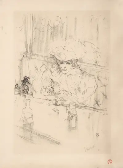 At the Brasserie Hanneton av Henri de Toulouse-Lautrec