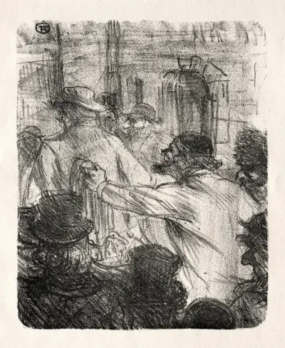 Au pied du Sinaï; La Halle aux Draps, Cracovie av Henri de Toulouse-Lautrec